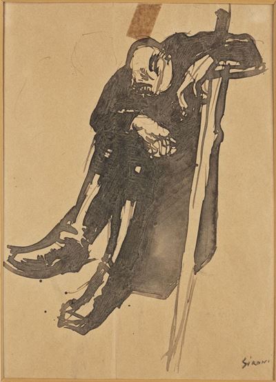 Studio per l’illustrazione 'UN MONITO / BISMARK: - BADA LAGGIù! FINIRAI COL LUCIDARE LE SCARPE AN...