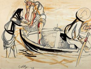 Guttuso Renato - Figures in the boat