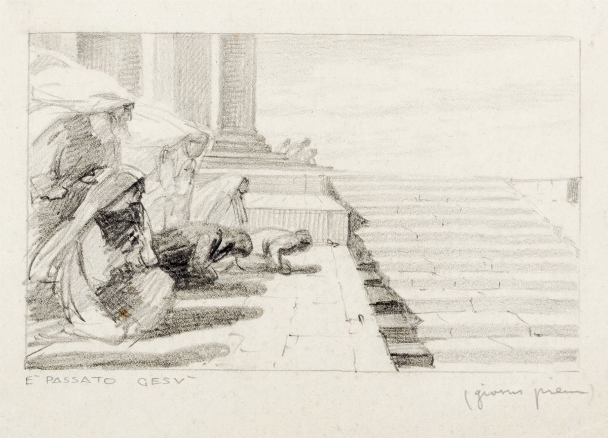 Mario Barberis - Coppia di disegni a soggetto sacro