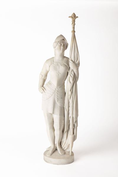 Giovanna d'Arco, scultura in marmo