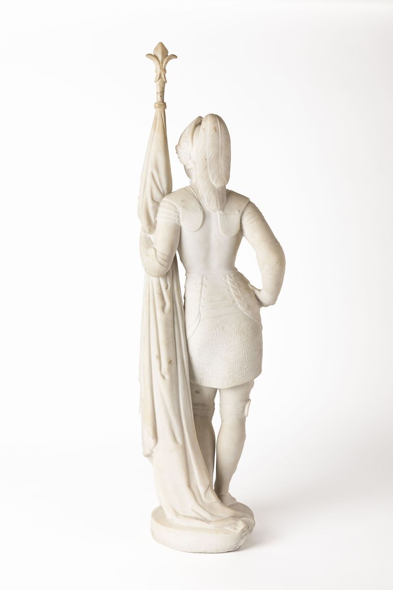 Rinaldo Rinaldi - Giovanna d'Arco, scultura in marmo