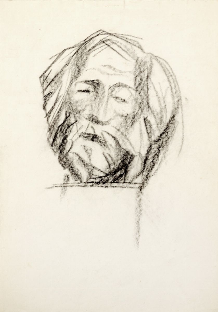Federigo Papi - Il riposo dell'atleta, scultura in terracotta