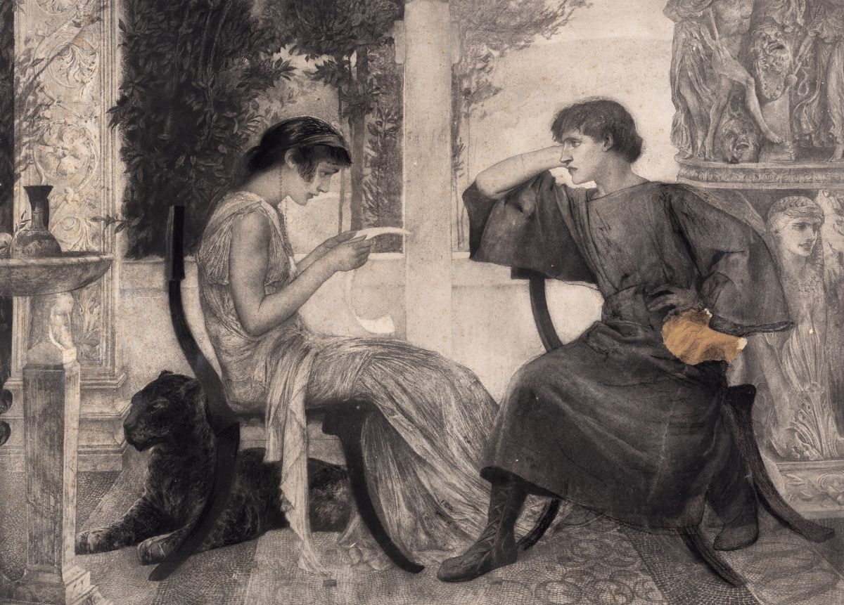 Giulio Bargellini - Meditazione - tecnica mista, carboncino e biacca su carta