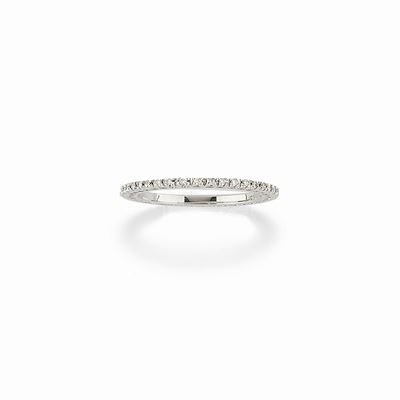 Anello in oro bianco 18K con diamanti taglio brillante