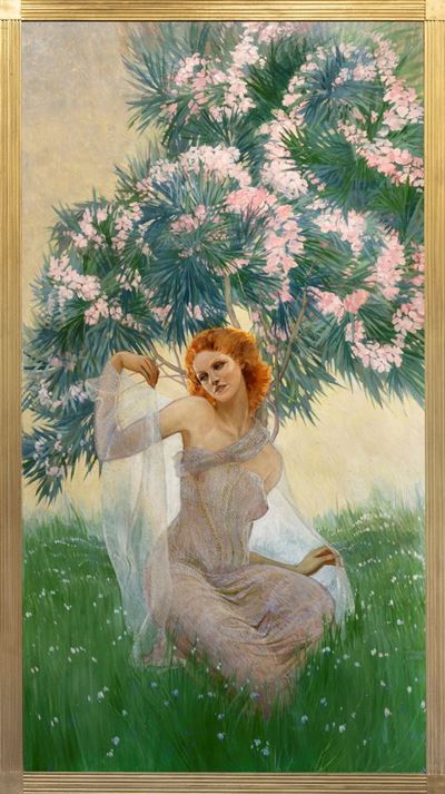 Allegoria primaverile, olio su legno