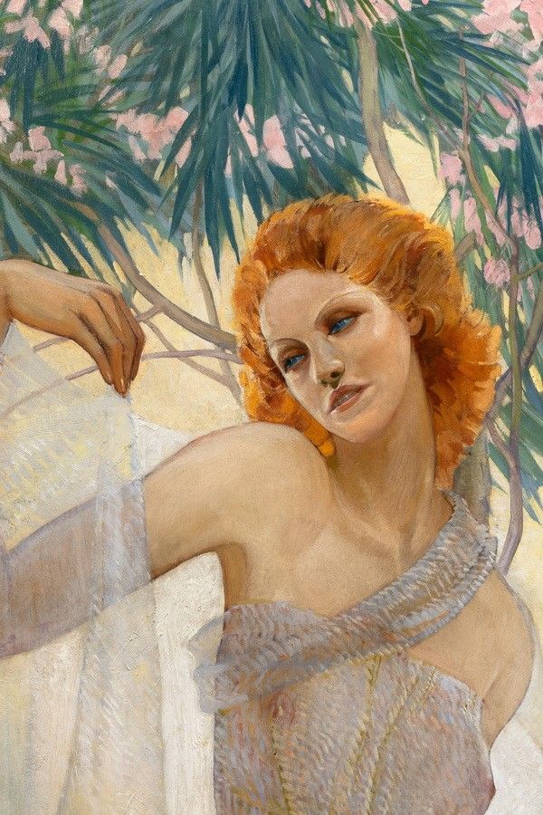 Vittorio Grassi - Allegoria primaverile, olio su legno