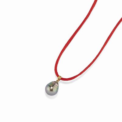 Scavia, Pendente con perla Tahiti in oro giallo 18K