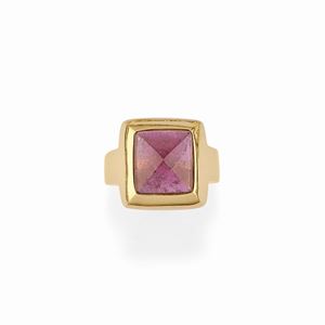 A 18K yellow gold, tourmaline pink ring, Pomellato