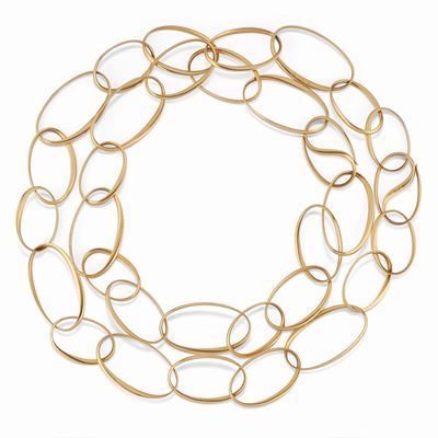 Collana in oro 18K, collezione 'Gold', realizzata a grandi maglie ovali