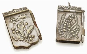 DUE DI CARNET DA BALLO IN ARGENTO, INIZI XX SECOLO