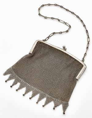 BORSETTA IN ARGENTO, ITALIA, PRIMA META’ SECOLO XX 