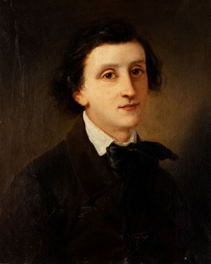 Portrait of young man with black tie