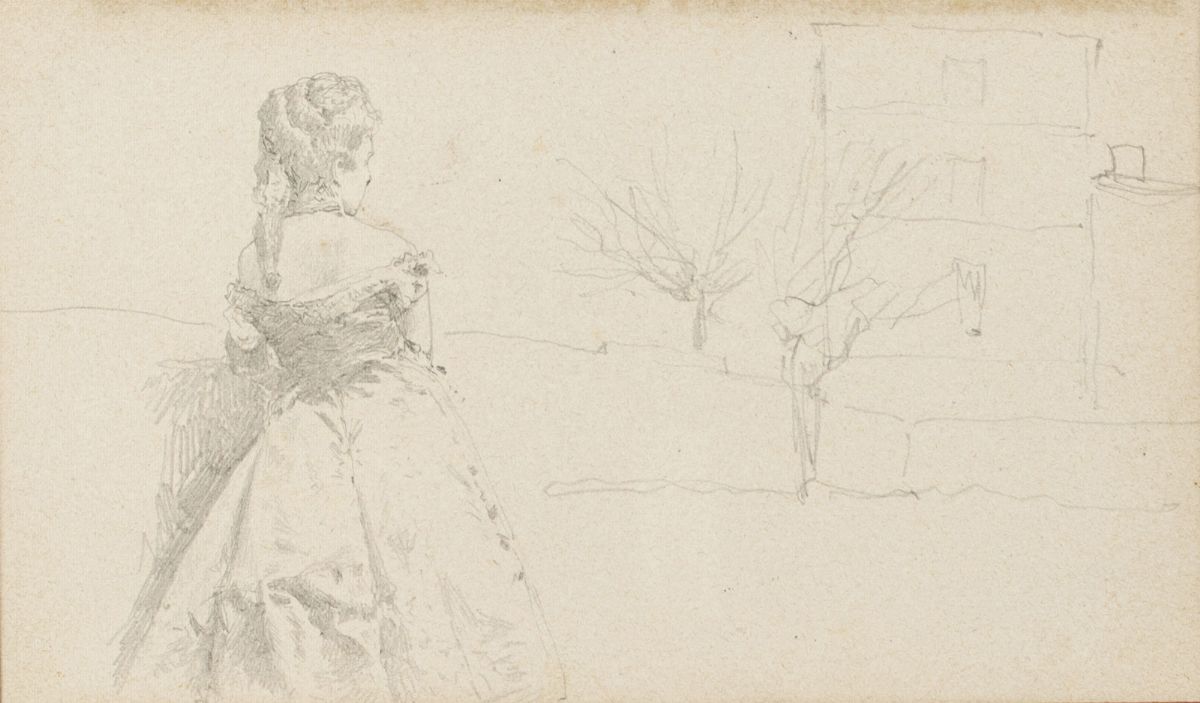 Ettore Ferrari - Lotto di tre disegni a matita su carta