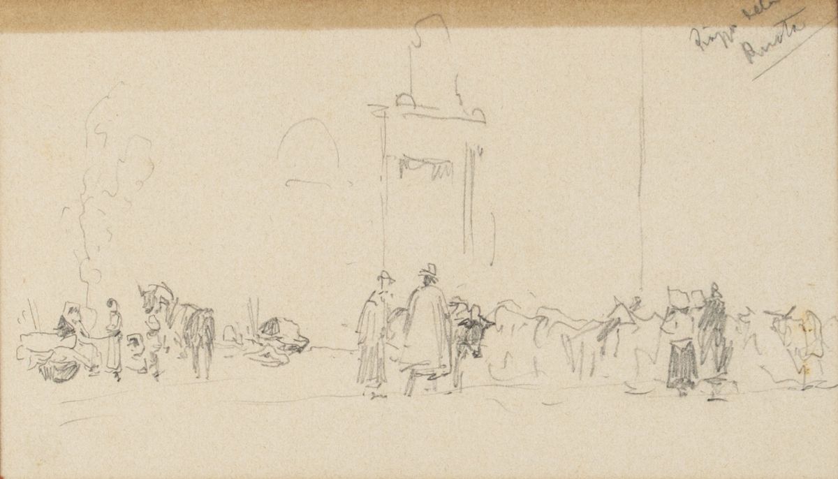 Ettore Ferrari - Lotto di tre disegni a matita su carta
