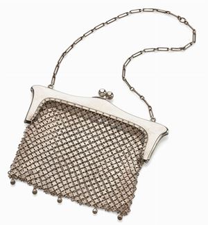 BORSETTA IN ARGENTO, ITALIA, PRIMA META’ SECOLO XX 