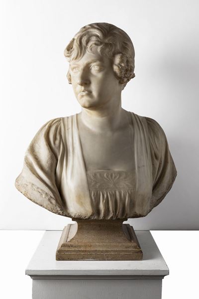 Ritratto di gentildonna, scultura in marmo