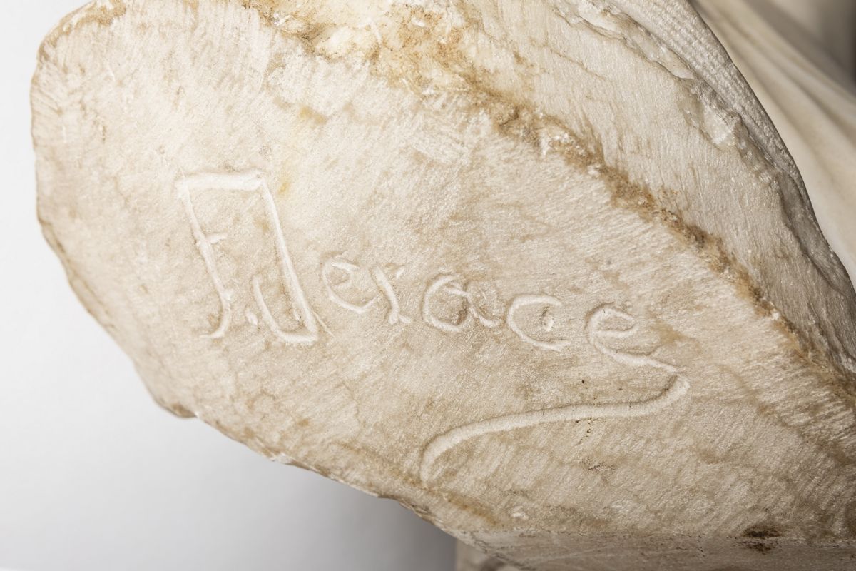 Francesco Jerace - Ritratto di gentildonna, scultura in marmo