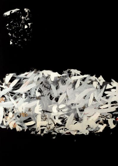 Nero e bianco, tempera su tela