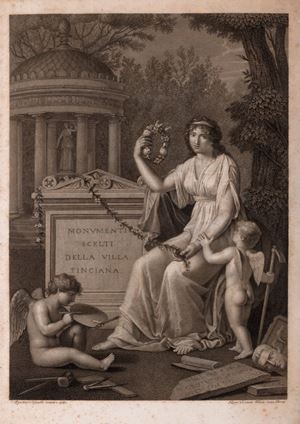 Ennio Quirino Visconti - Illustrations of the selected Bourgeois monuments already existing in the Villa sul Pincio
