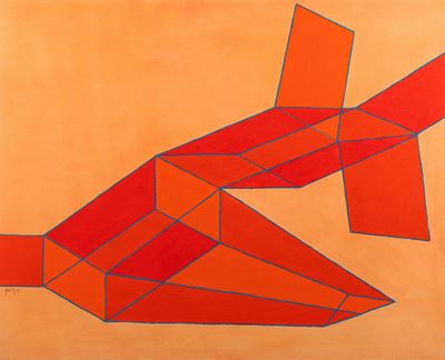 L’esaurimento vivibile, tecnica mista su tela, 1971