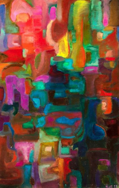 Giardino sera, olio su tela, 1957