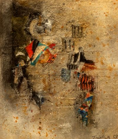 Composizione, tecnica mista su carta
