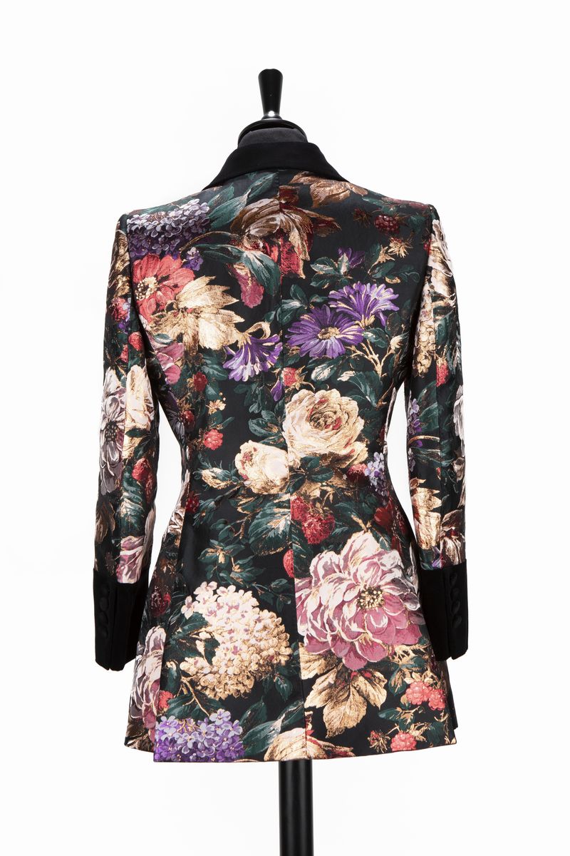 Dolce & Gabbana - Giacca doppiopetto in tessuto jacquard floreale