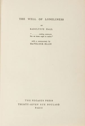 Hall Radclyffe  - The Well of loneliness