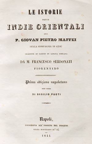India - Maffei, Giovanni Pietro - Le Istorie delle Indie Orientali
