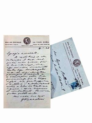 Lettera autografa con busta