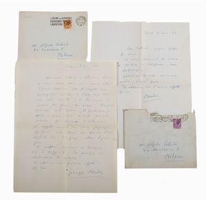 Autographed letters signed with relative envelopes