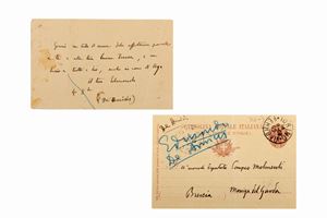 Signed autographed postcards