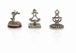 LOTTO DI TRE SIGILLI D’EPOCA IN ARGENTO