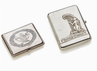 Scatole portasigarette in argento, Russia, fine secolo XIX
