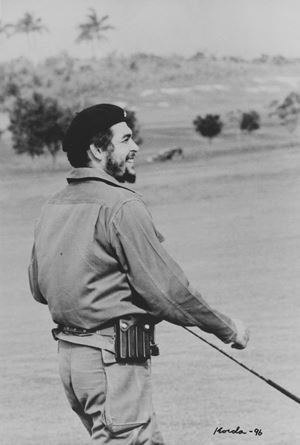 Che Guevara playing golf