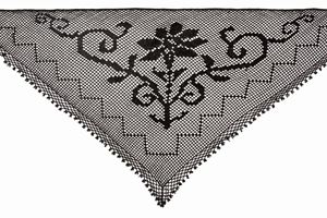 Scialle a triangolo a rete