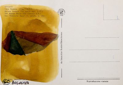 Postcard, acquarello su cartolina postale