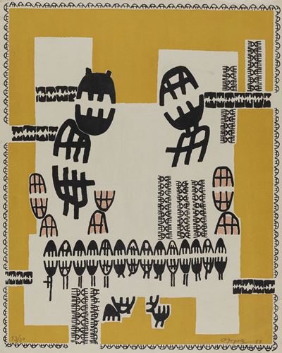 Senza titolo, litografia a colori su carta, 1953