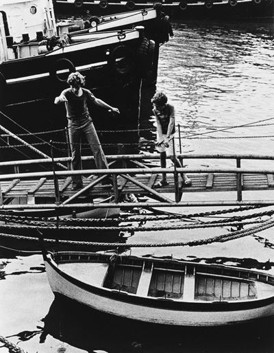 Senza titolo (Pescatori) - Stampa vintage alla gelatina ai sali d'argento