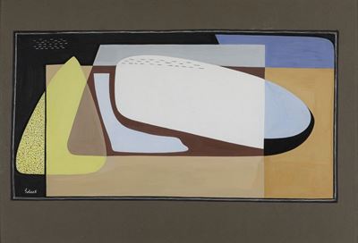 Composizione, tempera su carta