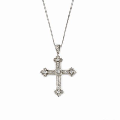 Pendente in platino con diamanti, inizio XX secolo