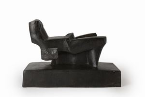 Negri Mario - Figura allungata - uomo seduto piccolo