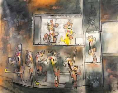 Senza titolo (olio su tela, 1957)