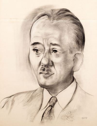 Ritratto di Wolfram Ertinger, grafite e matita su carta