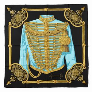 Hermès - Brandebourges Silk Twill scarf