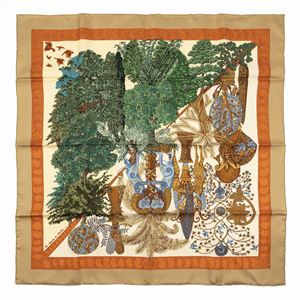 Hermès - Les Légendes de l'Arbre Silk Twill scarf
