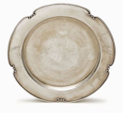 Piatto in argento, Italia, 1930-1944