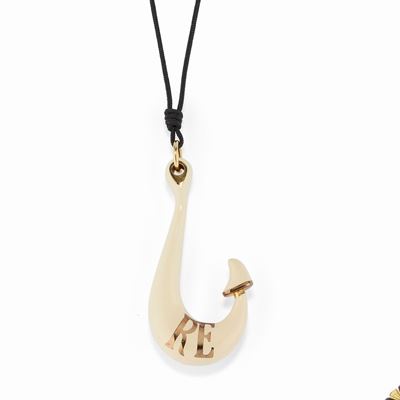 Pendente con smalto in oro giallo 18K e argento