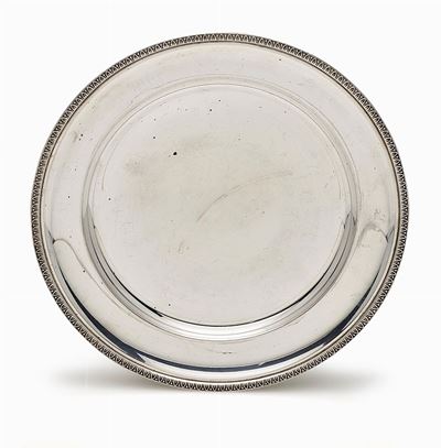 Calderoni, Piatto in argento, Milano, 1950-1967
