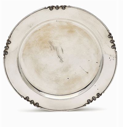 Zaramella, Piatto in argento, Padova, 1950-1967